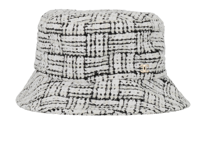 Chanel Tweed Sequin Bucket Hat, front view